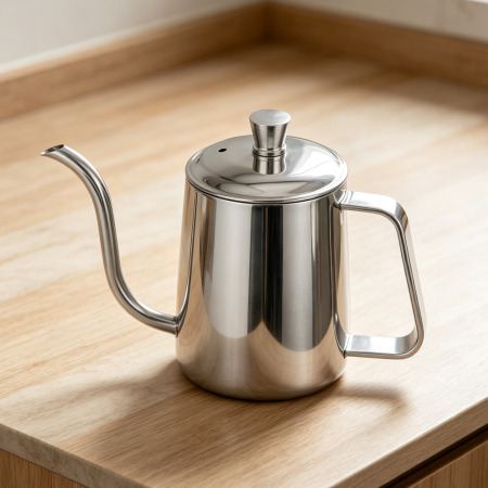 Silver 350ml Stainless Steel Gooseneck Pour Over Kettle